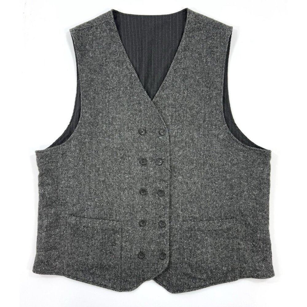 Engineered Garments Mens Reverseable Vest Wool Size XL Made In New York USA